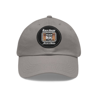 TEAM THEOS - Dad Hat with Leather Patch (Round)