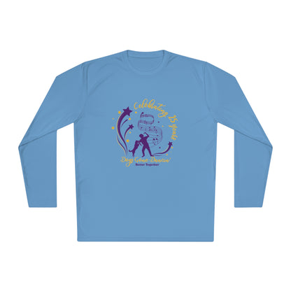 Purple - Dogs Gone Dancin' Unisex Lightweight Long Sleeve Tee