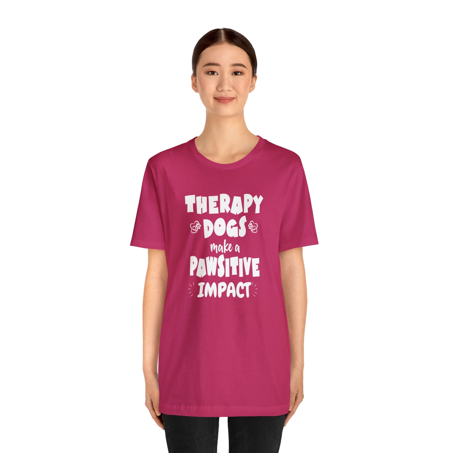 THERAPY  DOGS  - PAWSITIVE Unisex Short Sleeve Tee