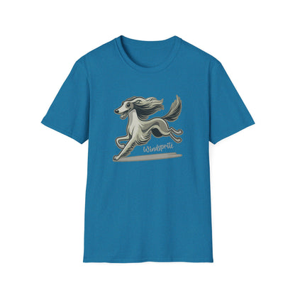 Silly 3 WINDSPRITE - Silken Windhound Waving Unisex Softstyle T-Shirt