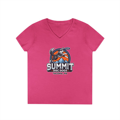 *SUMMIT DISC DOGS Ladies' V-Neck T-Shirt