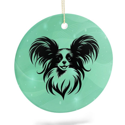 PAPILLON Round Ceramic Christmas Decorations