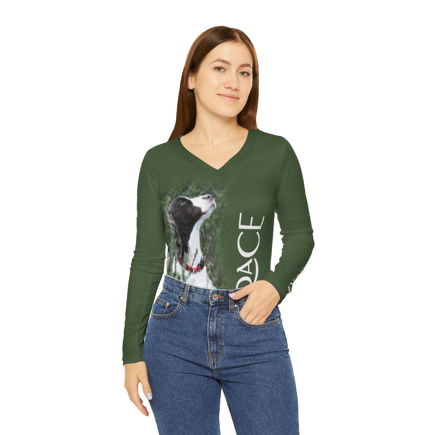 GRACE Women's Long Sleeve V-neck Shirt