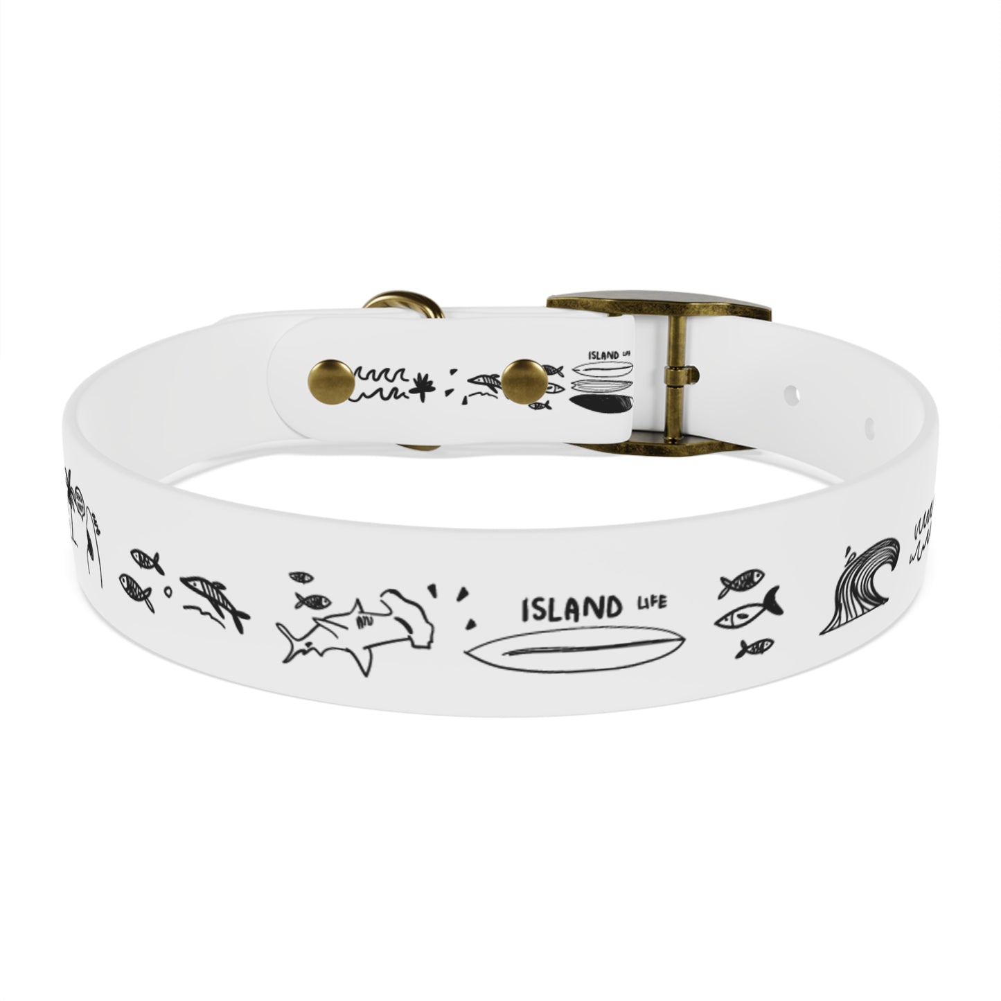 ISLAND LIFE SKETCH Dog Collar