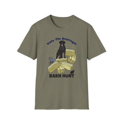 TESLA Barn Hunt Unisex Softstyle T-Shirt