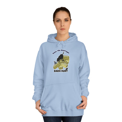 SNIFFING  TESLA BARN HUNT Unisex College Hoodie