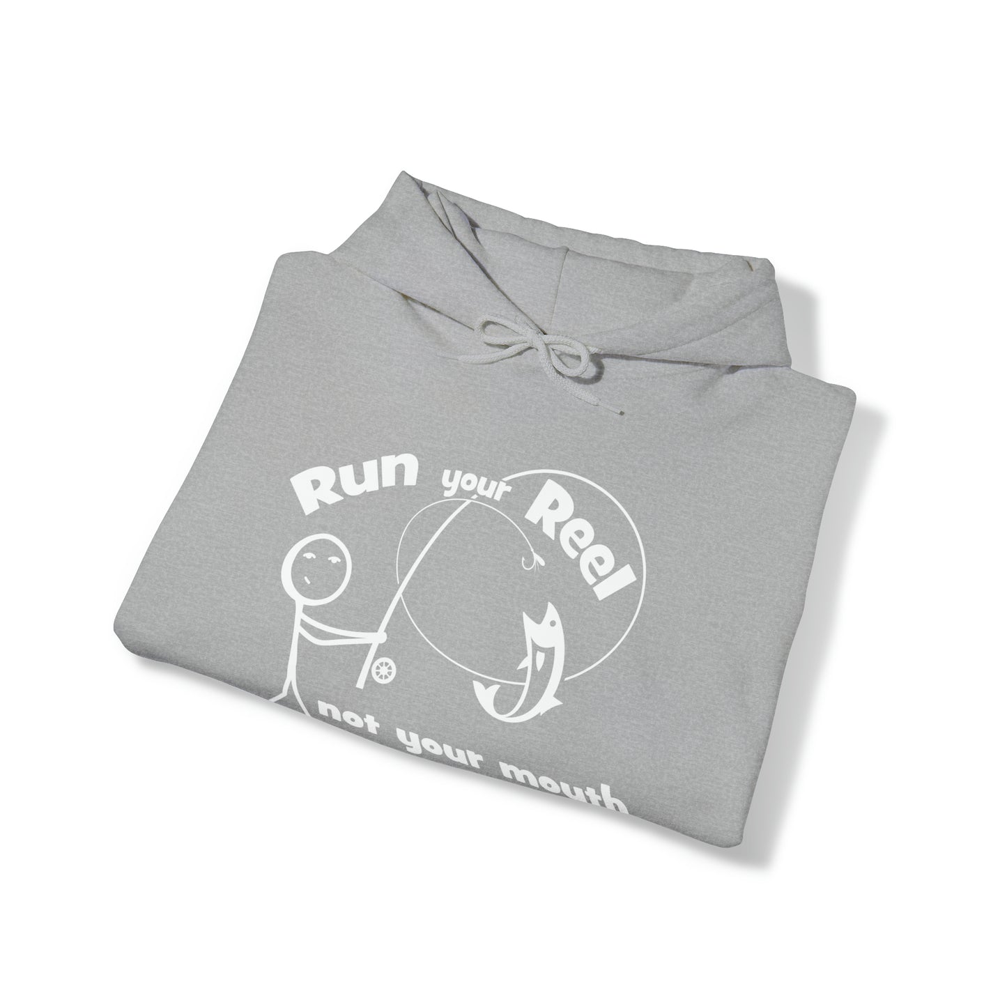 RUN YOUR REEL - 1 Unisex Heavy Blend™ Hooded Sweatshirt