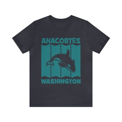 TEAL ANACORTES WHALE  Unisex Jersey Short Sleeve Tee