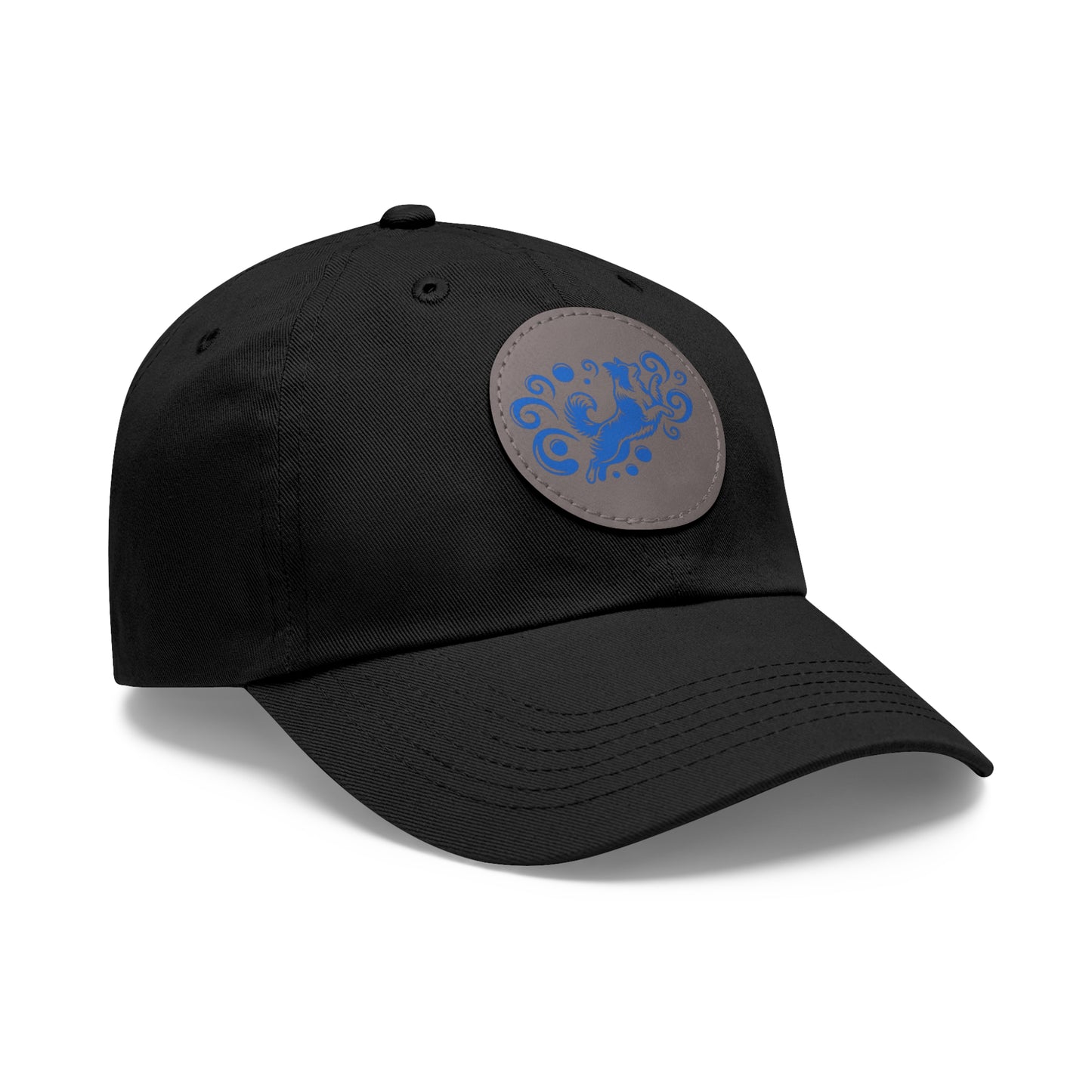 BORDER COLLIE - Splash, Hat with Leather Patch
