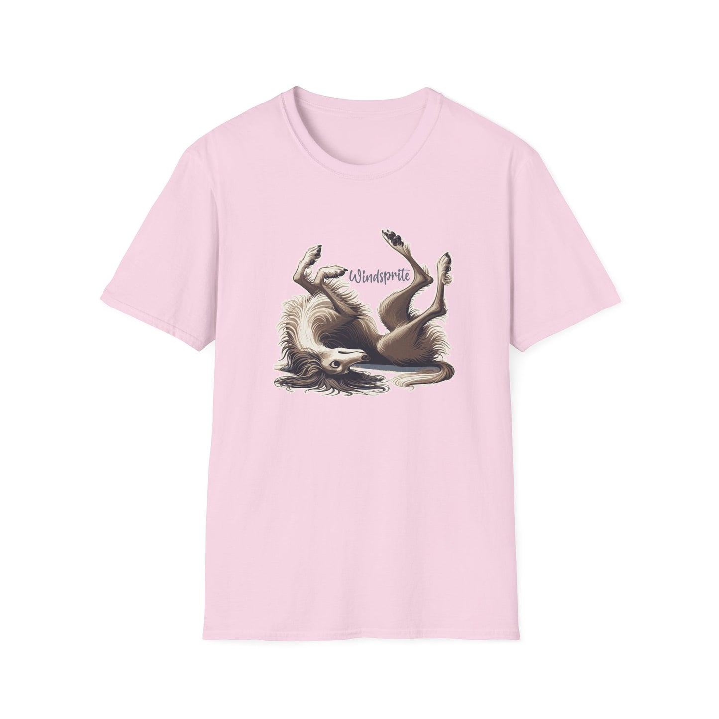 Silly WINDSPRITE - Silken Windhound Waving Unisex Softstyle T-Shirt