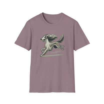 Silly 3 WINDSPRITE - Silken Windhound Waving Unisex Softstyle T-Shirt