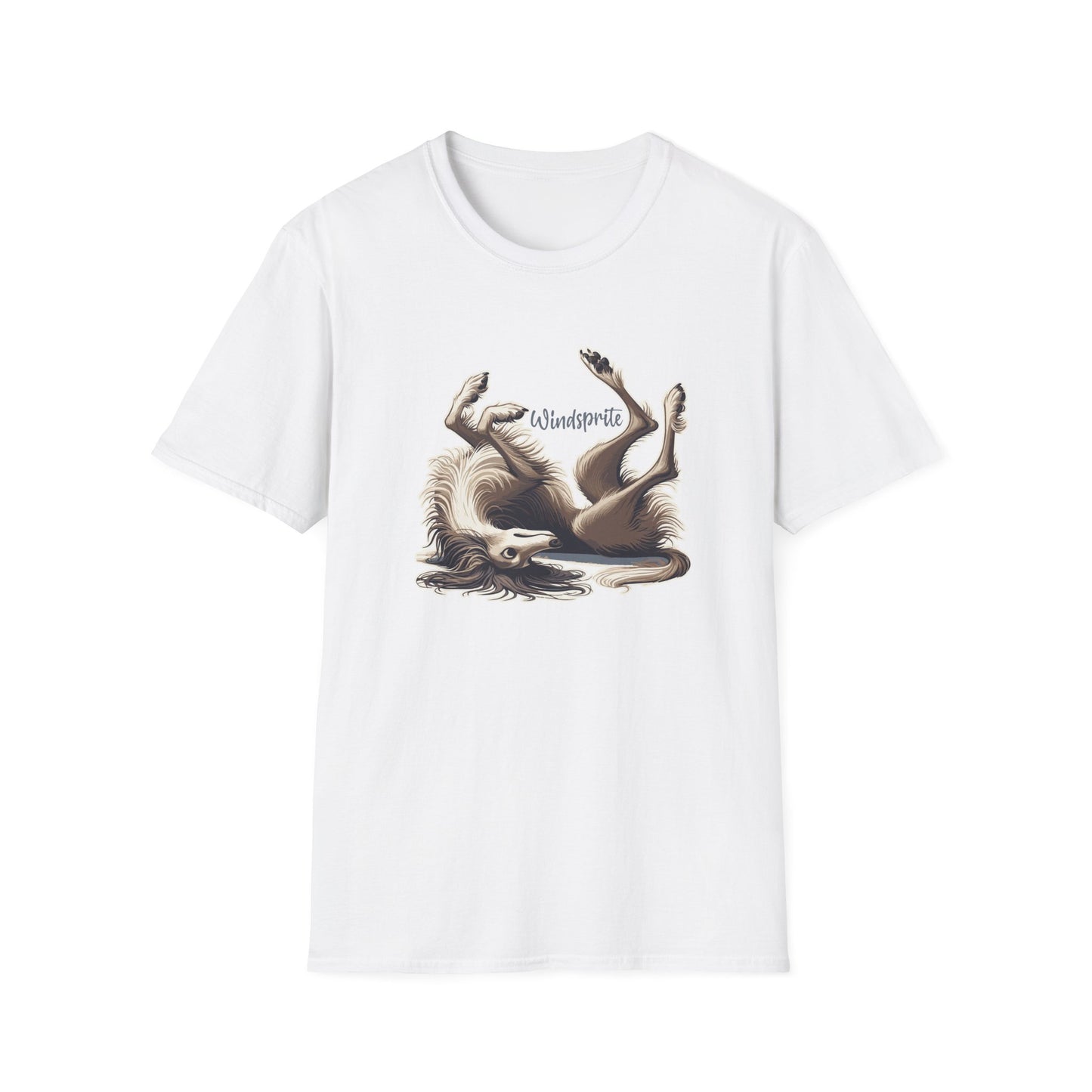 Silly WINDSPRITE - Silken Windhound Waving Unisex Softstyle T-Shirt