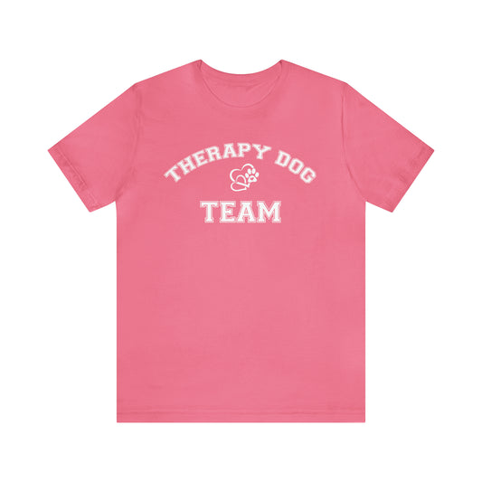 THERAPY DOG TEAM- HEART/PAW  -  Unisex Short Sleeve Tee
