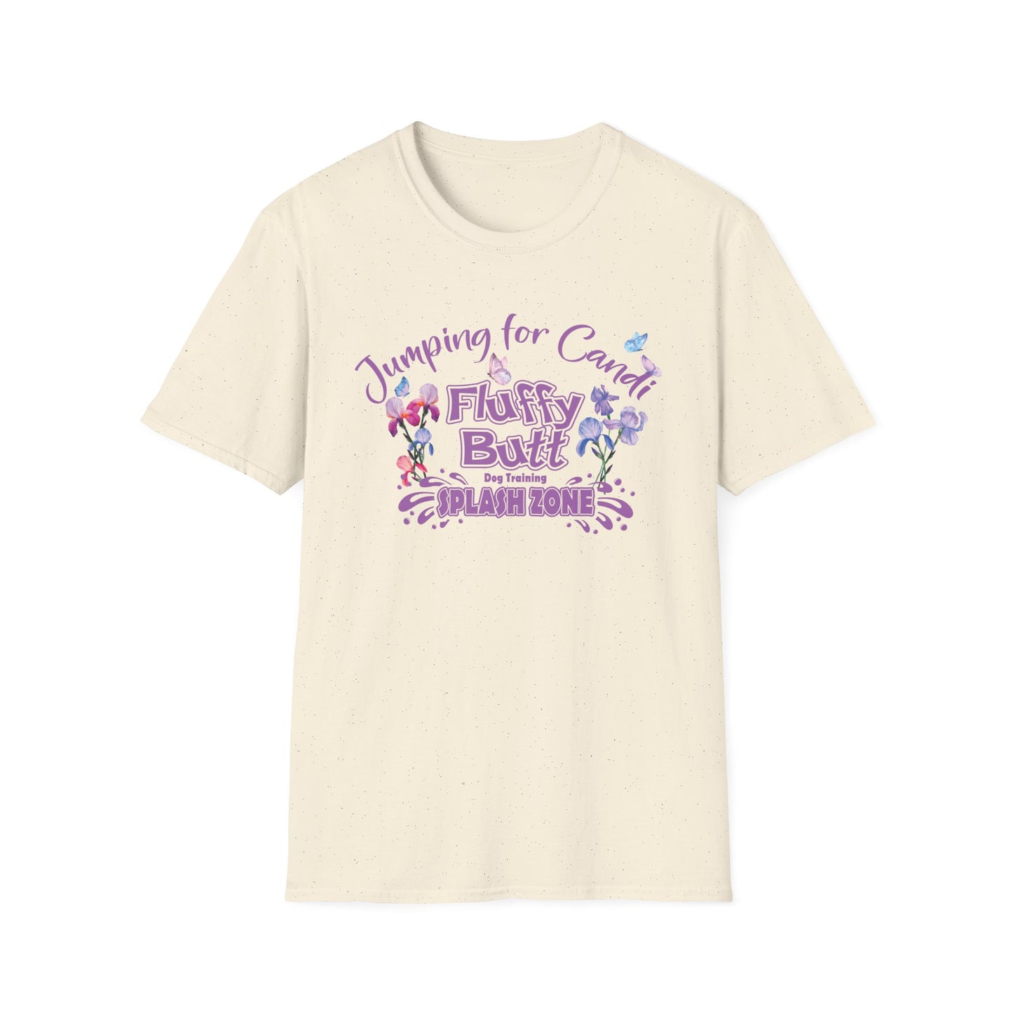 JUMPING FOR CANDI - Flowers Unisex Softstyle T-Shirt