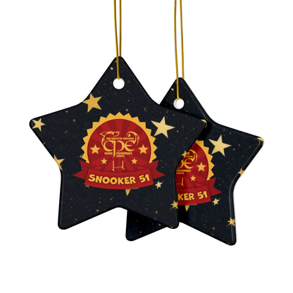 CPE SNOOKER 51 Ceramic Ornaments, 2-Side Print, (1pc, 3pcs, 5pcs, 10pcs)