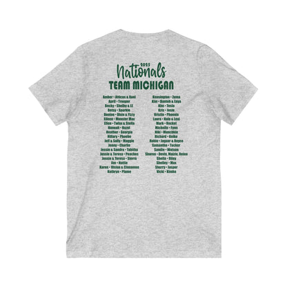 CPE TEAM MICHIGAN Unisex Jersey Short Sleeve V-Neck Tee