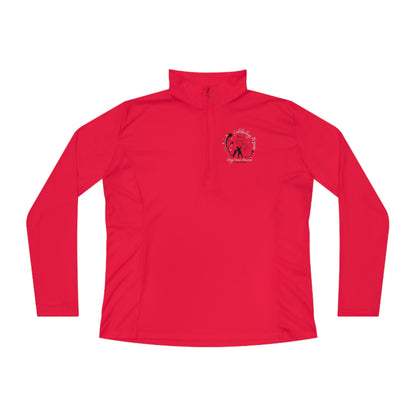 Silver -  Dogs Gone Dancin' Ladies Quarter-Zip Pullover