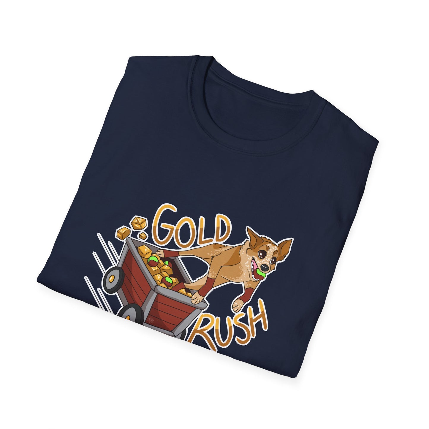 2 GOLD RUSH FLYBALL Unisex Softstyle T-Shirt