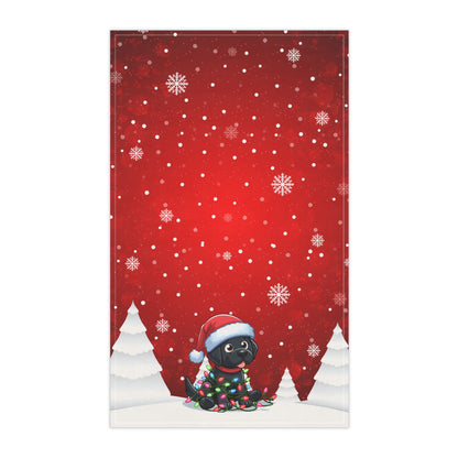 BLACK LAB   HOLIDAY Tea Towel