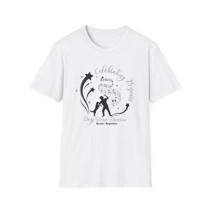 2 Black/Siller Dogs Gone Dancin'  Unisex Softstyle T-Shirt