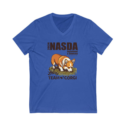 CORGI NASDA Unisex Jersey Short Sleeve V-Neck Tee