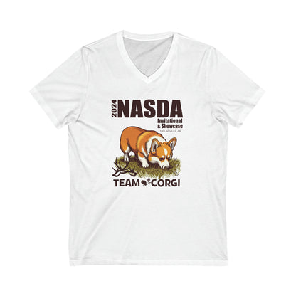 CORGI NASDA Unisex Jersey Short Sleeve V-Neck Tee