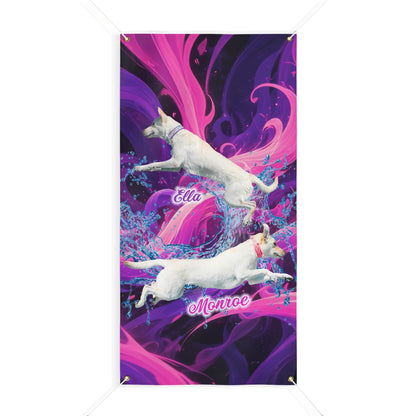 Ella and Monroe Vertical Matte Banner