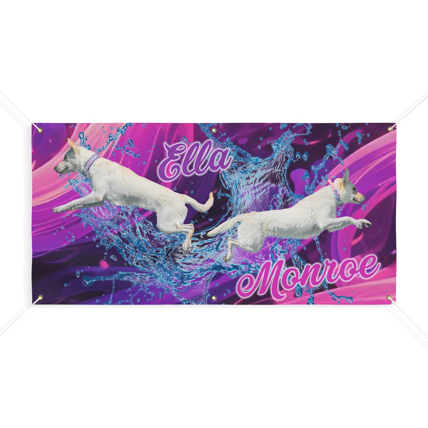 Ella and Monroe Horizontal Matte Banner