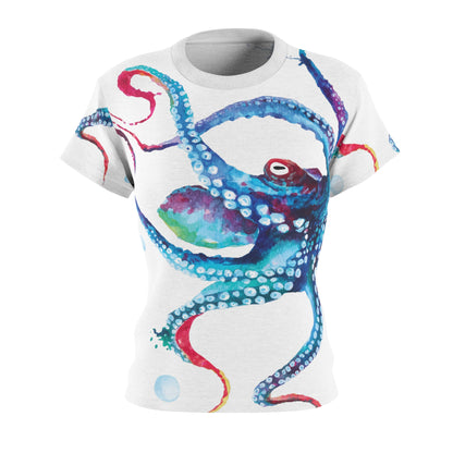 WATERCOLOR OCTOPUS Women's Cut & Sew Tee