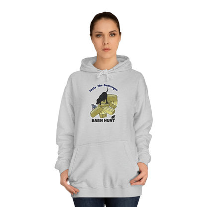 SNIFFING  TESLA BARN HUNT Unisex College Hoodie