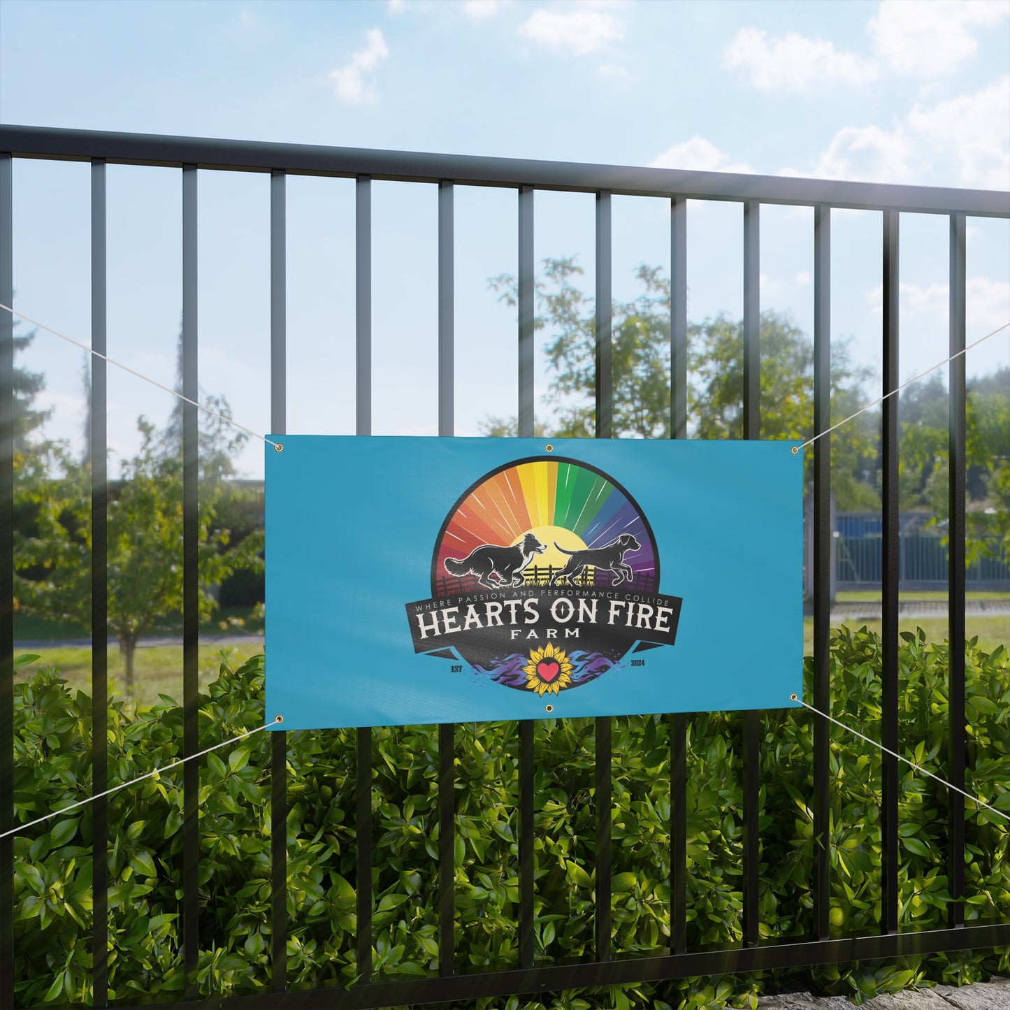 HEARTS ON FIRE Matte Banner