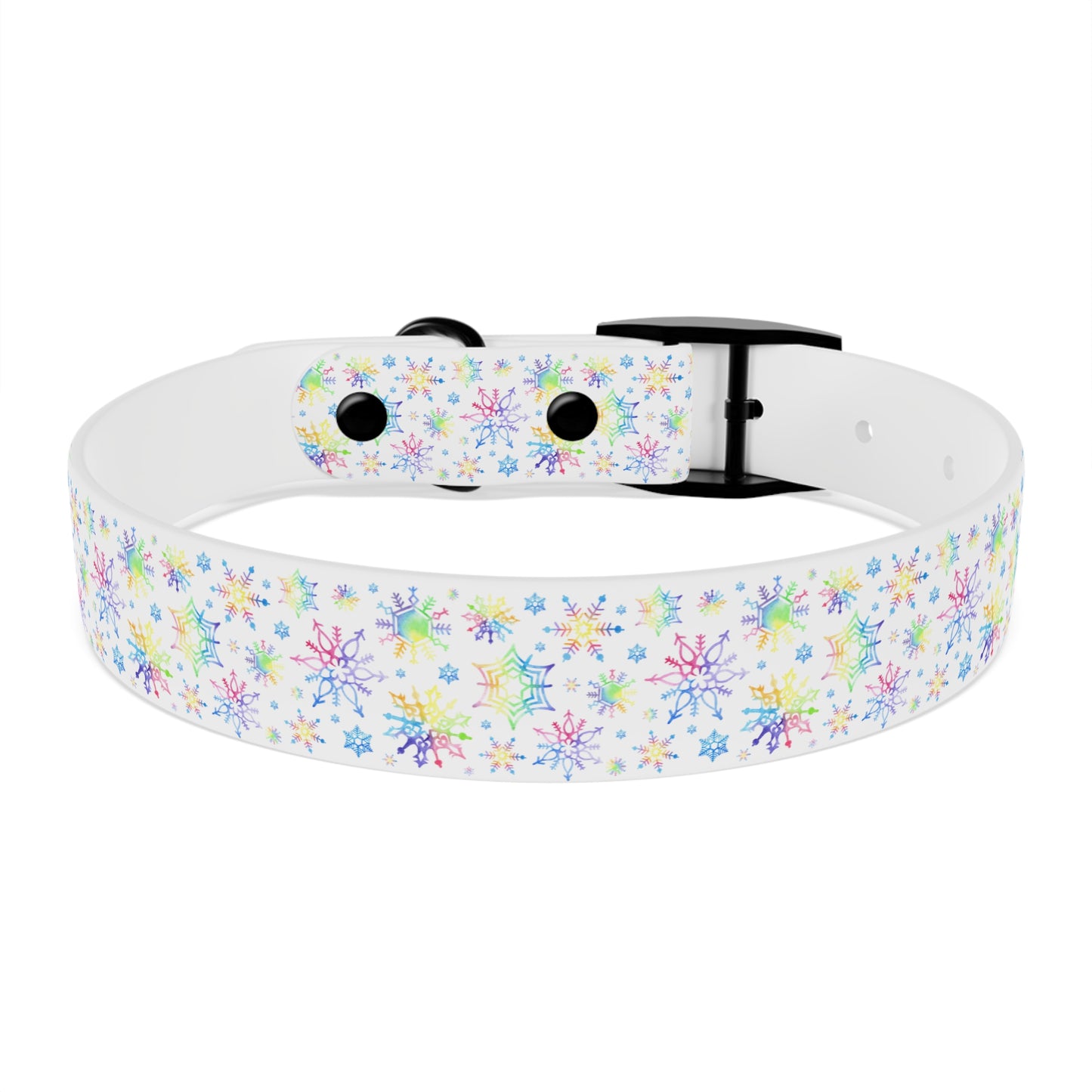 HOLIDAY RAINBOW SNOWFLAKE  Dog Collar