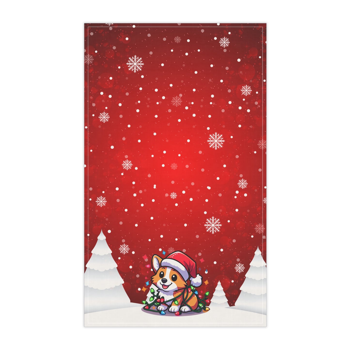 CORGI  HOLIDAY Tea Towel