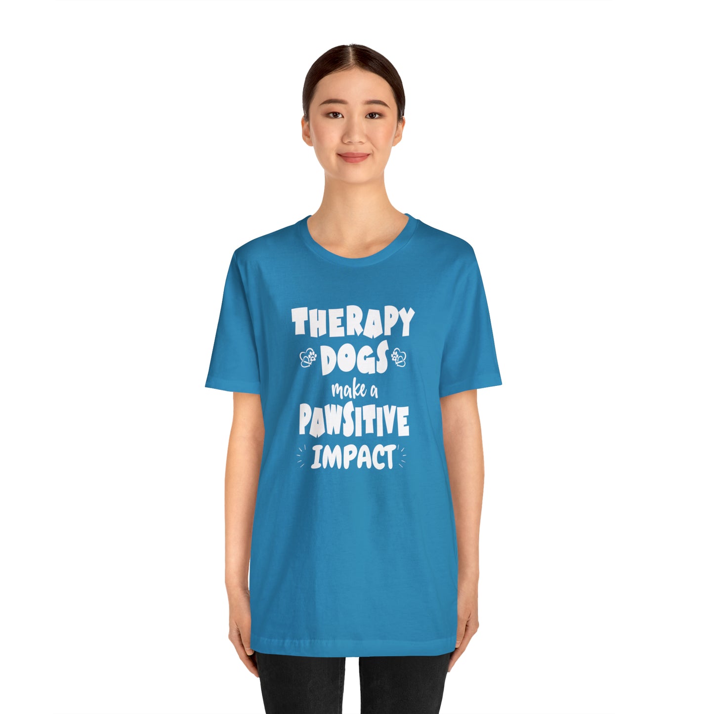 THERAPY  DOGS  - PAWSITIVE Unisex Short Sleeve Tee