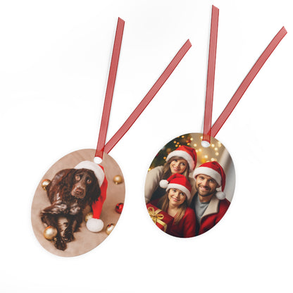 SAMPLE CUSTOM oval/circle Metal Ornaments