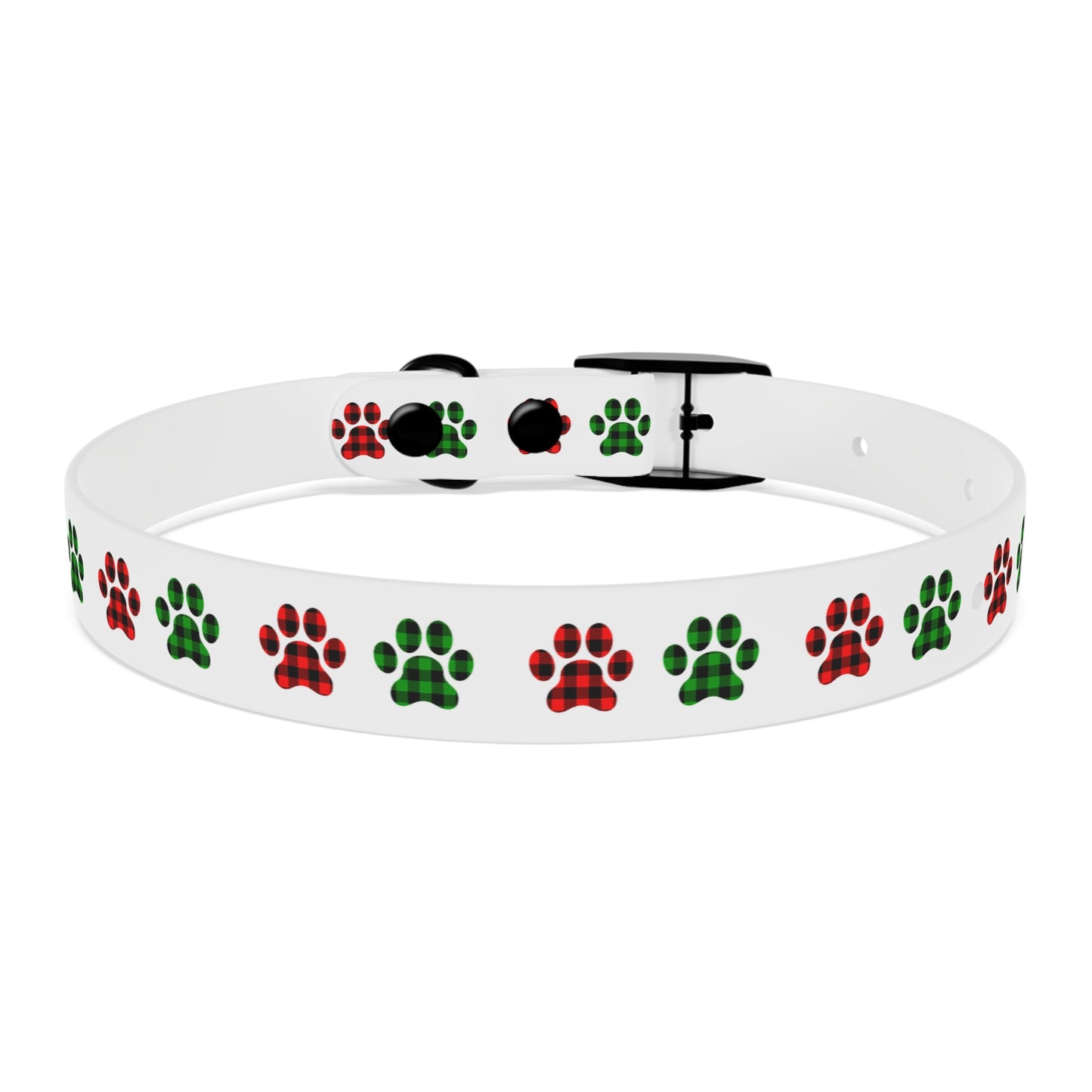 HOLIDAY PLAID  PAWS  Dog Collar