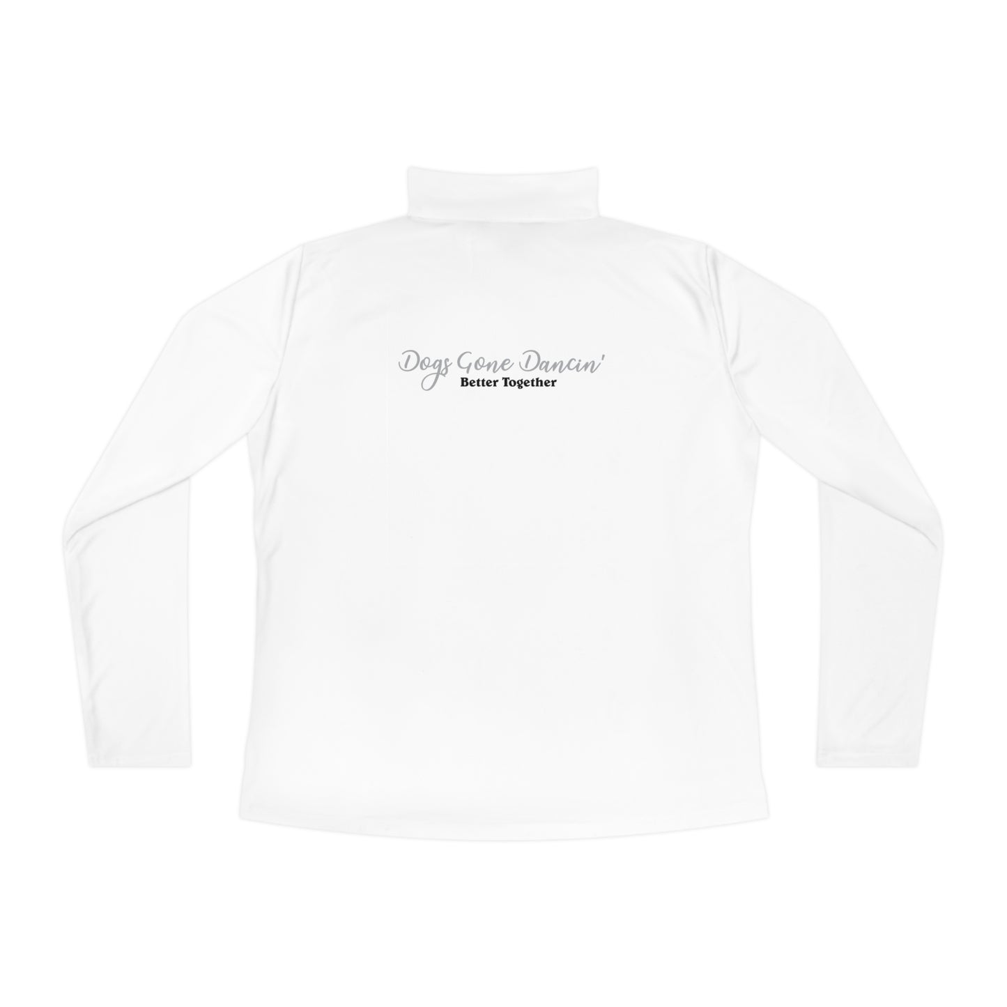 Silver -  Dogs Gone Dancin' Ladies Quarter-Zip Pullover