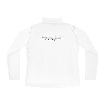 Silver -  Dogs Gone Dancin' Ladies Quarter-Zip Pullover