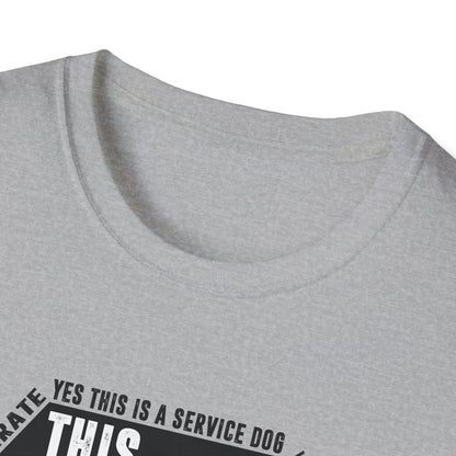 THIS DOG IS ALLOWED - SERVICE DOG _ Unisex Softstyle T-Shirt