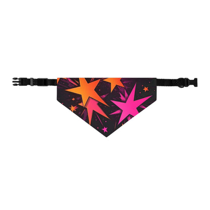 PINK ORANGE SUPER STARS Pet Bandana Collar