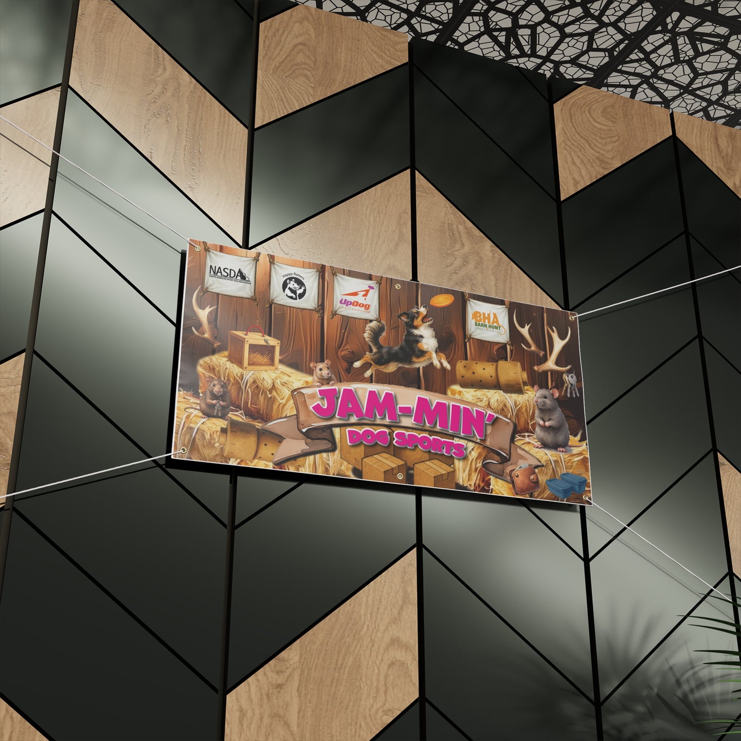 jam in dog Matte Banner
