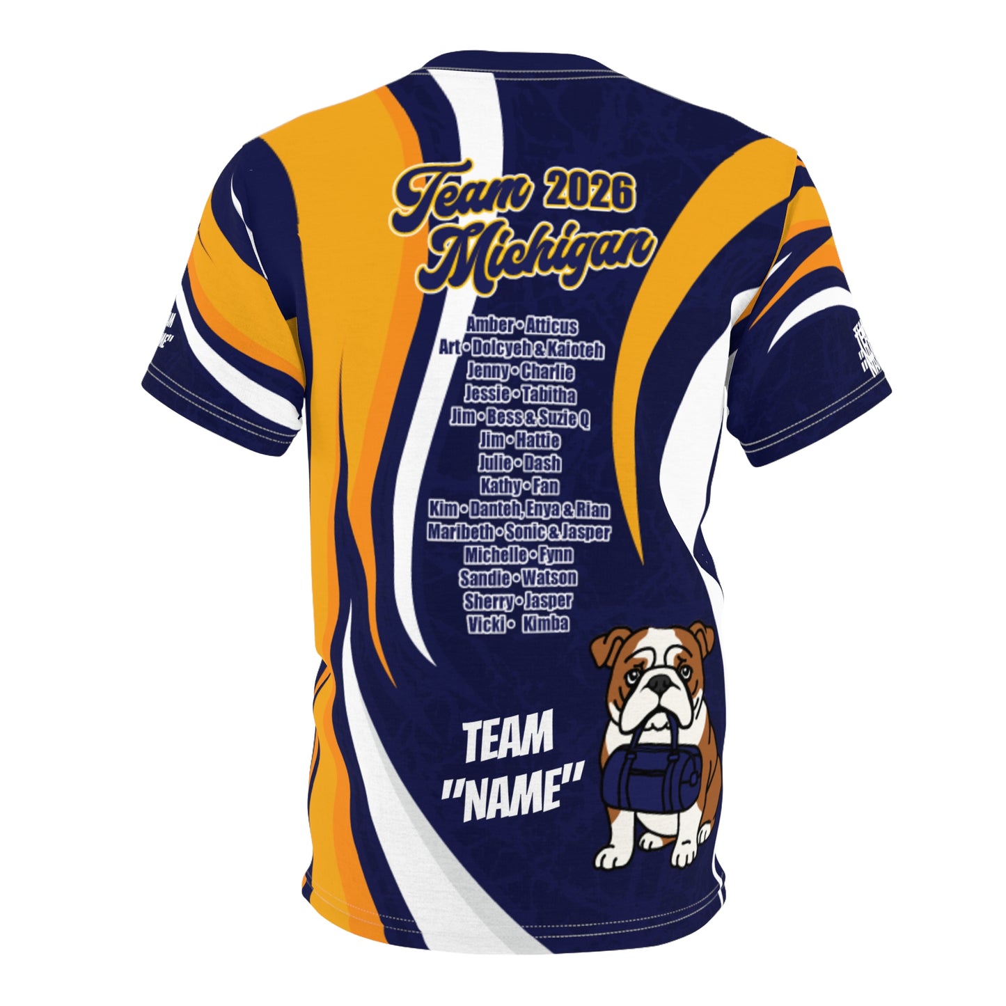 BULLDOG - TEAM MICHIGAN JERSEY - ADD NAME!