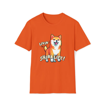 LIVIN THE  SHIBA LIFE  Unisex Softstyle T-Shirt