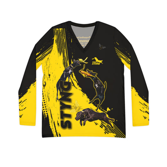 STYNG Women's Long Sleeve V-neck Shirt