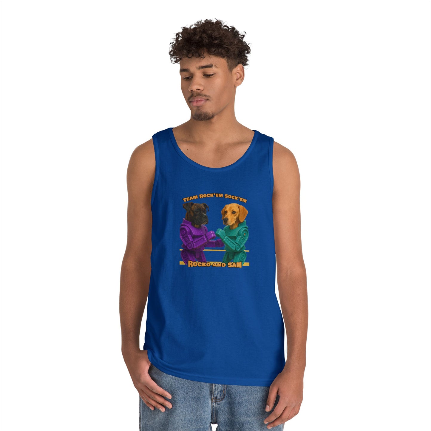 ROCKO SAM Unisex Heavy Cotton Tank Top