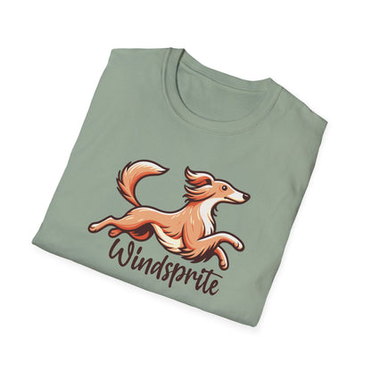 Cute WINDSPRITE - Silken Windhound Waving Unisex Softstyle T-Shirt