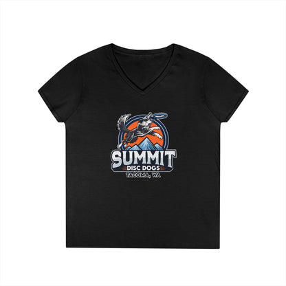*SUMMIT DISC DOGS Ladies' V-Neck T-Shirt