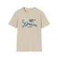 Running Free WINDSPRITE - Silken Windhound Waving Unisex Softstyle T-Shirt