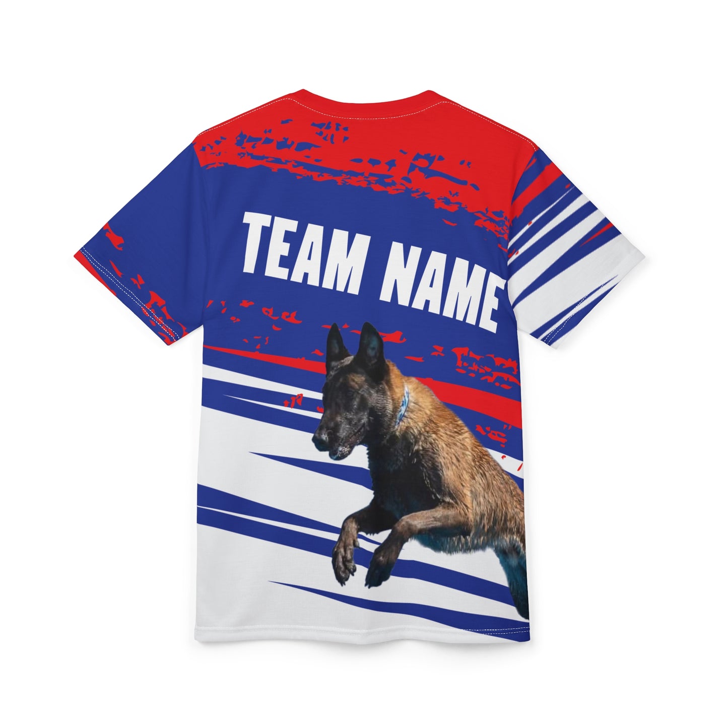 RED WHITE BLUE BOLD CUSTOM PHOTO JERSEY