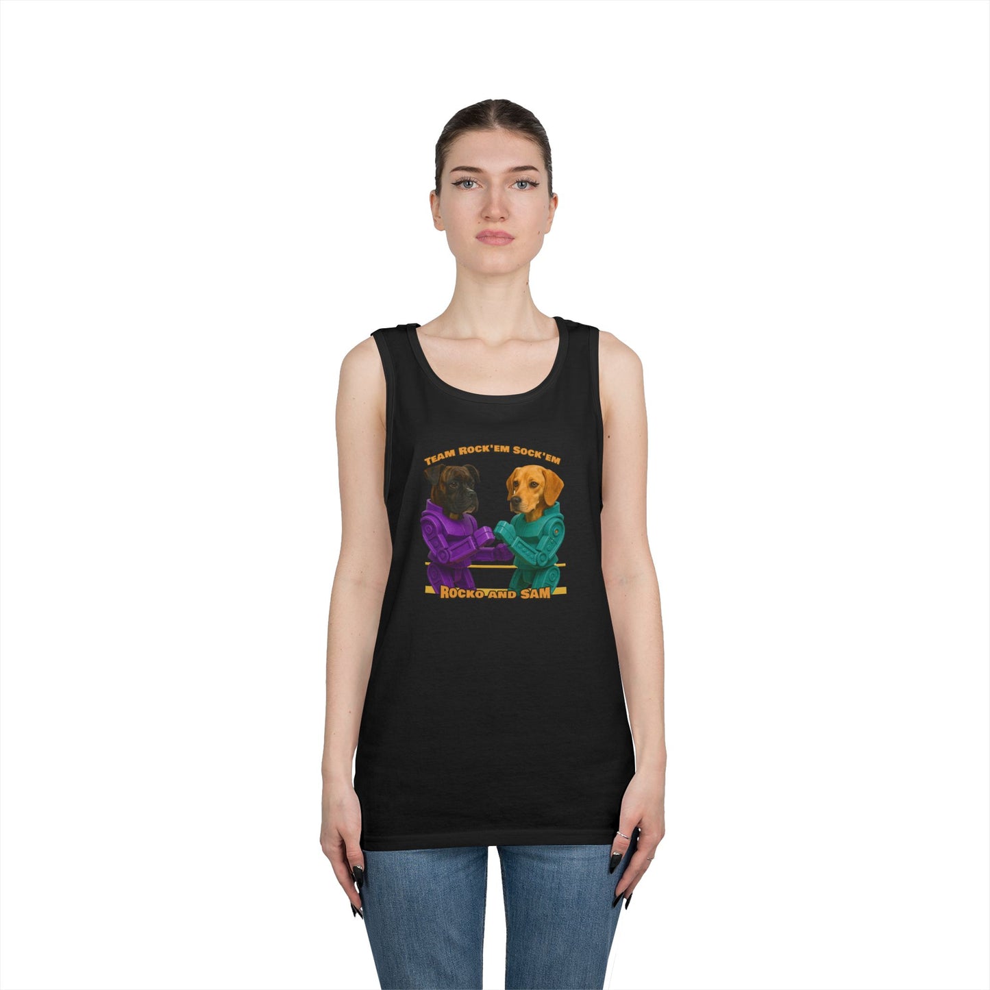ROCKO SAM Unisex Heavy Cotton Tank Top